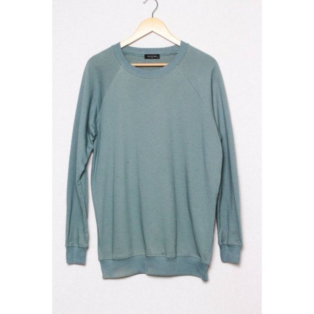 Mens Mutiny Classic Crewneck Sweatshirt Gray Long Sleeve Size Small Cotton Blend